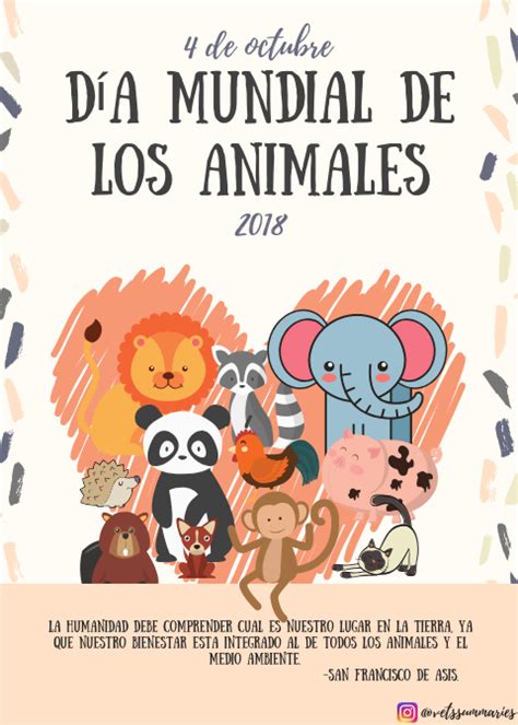 4 De Octubre Dia Mundial De Los Animales Dia Mundial Del Animal Dia