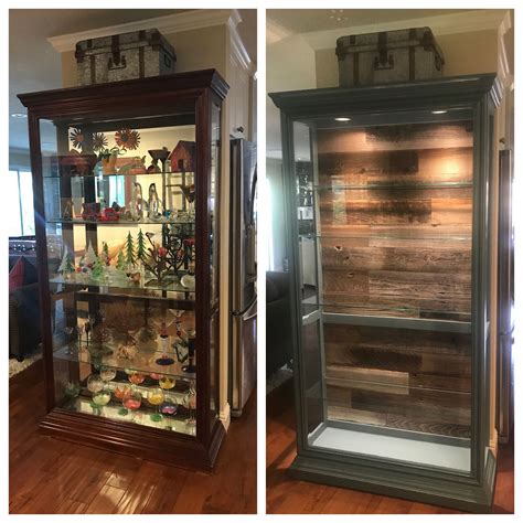 Maybe you would like to learn more about one of these? Curio cabinet makeover siting peel and stick ban wood ...
