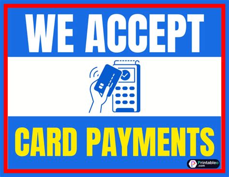 20 We Accept Credit Cards Signs Free Printable Pdfs
