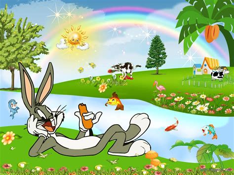 Bugs Bunny Kids Cartoon Wallpaper Hd Background Wallpaper Hd