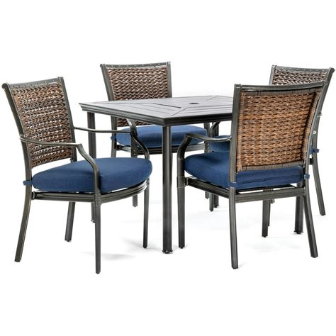 Hanover Mercer Outdoor Patio Dining Set 5 Piece Multiple Colors