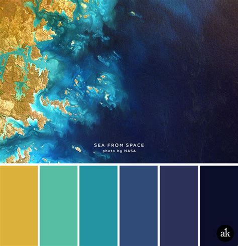 A Sea And Space Inspired Color Palette Color Palette Yellow Blue