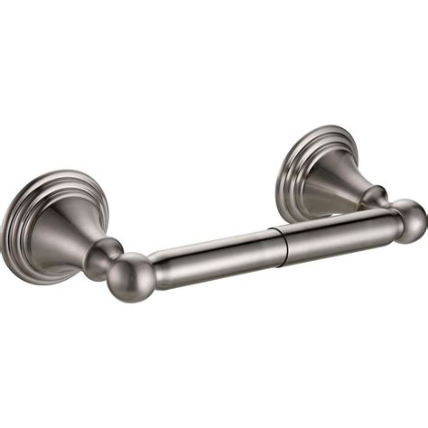 With this toilet paper holder, you'll get a mix of stainless steel with chromium/nickel that makes sure it won't rust. Paradise Bathworks Eden Double Post Toilet Paper Holder in ...