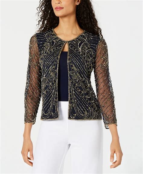 28th And Park Beaded And Sequined Jacket Created For Macys And Reviews