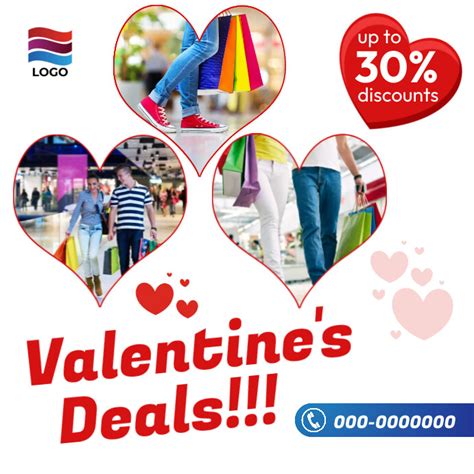 Valentines Day Retail Discount Offers Sales Template Postermywall