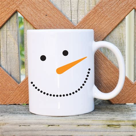Snowman Mug Christmas Coffee Mug Winter By Tickledtealboutique