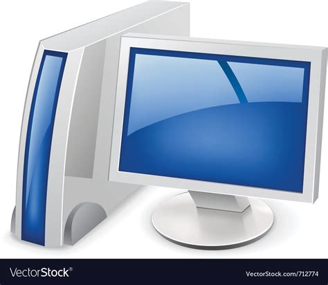 Desktop Computer Royalty Free Vector Image Vectorstock