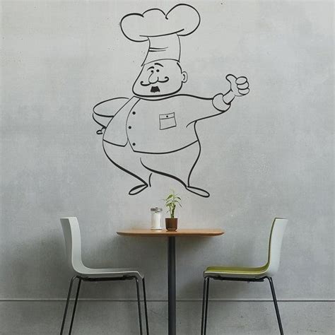 Chef Wall Decal Kitchen Wall Decal Chef Wall Sticker Menu Etsy