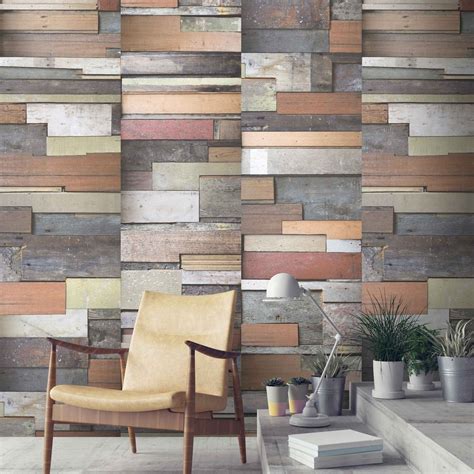 Reclaimed Wood Panel Effect Wallpaper By Woodchip And Magnolia Woodchip