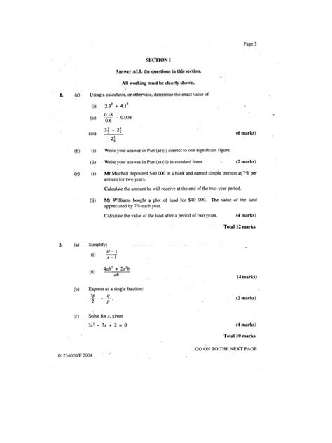 cxc mathematics paper   paper june  general