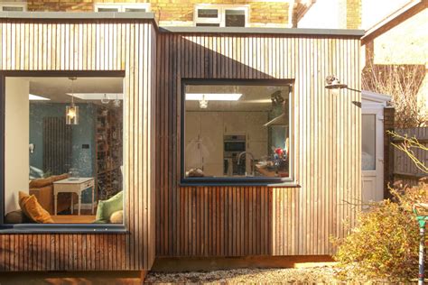 Contemporary Larch Timber Clad Extension Contemporary Exterior Surrey By Beckmann