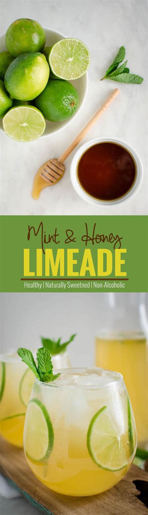 Sparkling Fresh Honey Homemade Limeade Naturally Sweetened