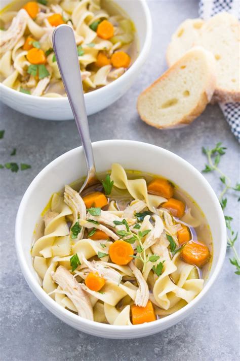 Chicken is a protein staple and one of the easiest things to pressure cook, even from frozen! Instant Pot Chicken Noodle Soup - Easy and Healthy Recipe