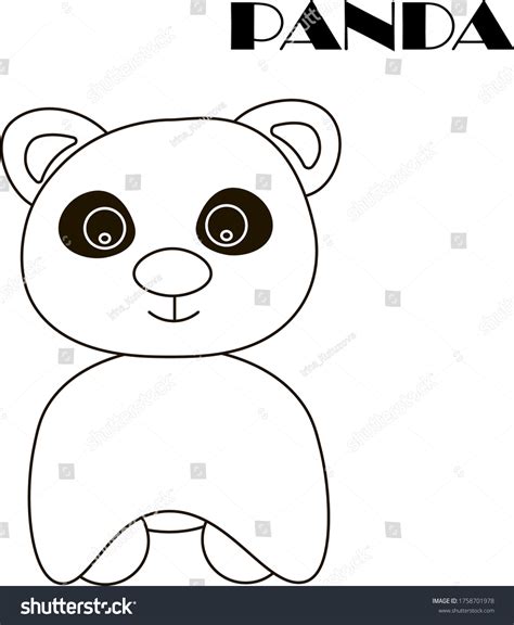 Panda Outline Illustration Vector Illustration Stock Vector Royalty