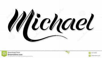 Michael Written Lettering Hand Male Modern Vector