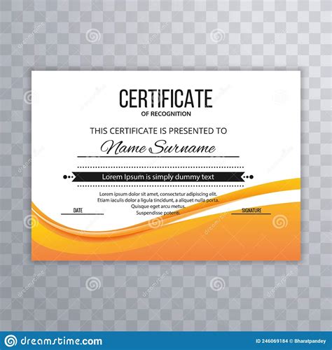 Diploma De Premios De Plantillas Premium De Certificado Abstracto