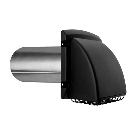 Dundas Jafine 4 Inch Black Dryer Vent Exhaust Hood Wide Mouth Cap With