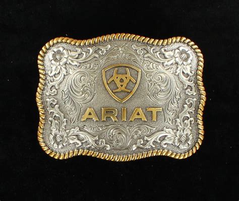 Ariat Antique Silver And Gold Rectangular Buckle Model A37007