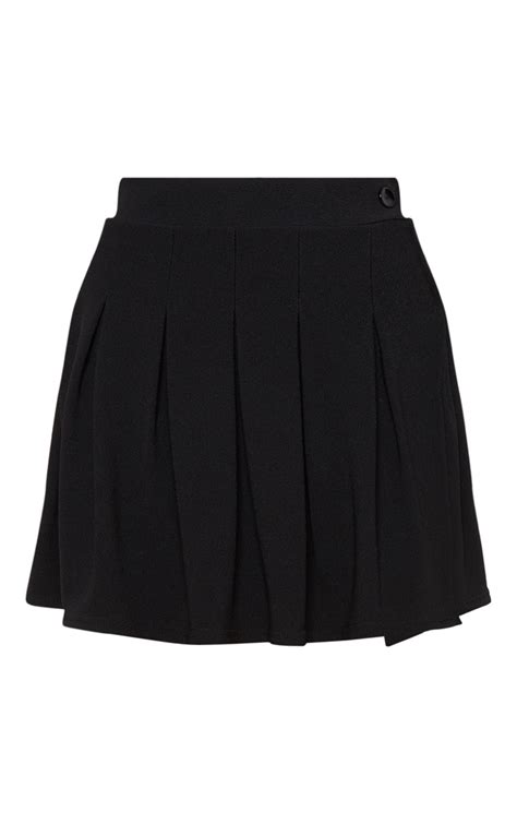 Black Pleated Tennis Skirt Prettylittlething Usa