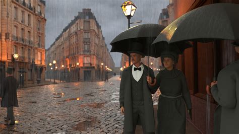 Artstation Paris Street Rainy Day