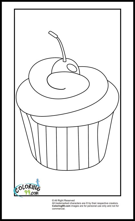 Cupcake Coloring Pages Team Colors