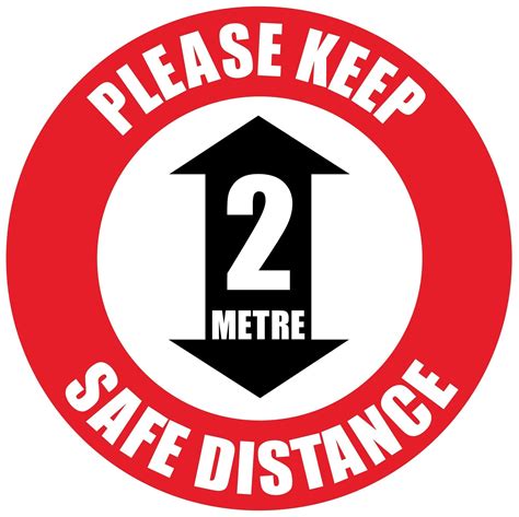 Please Keep 2m Distance Social Distancing Floor Marker