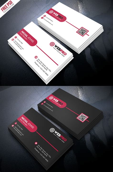 Half rounded business card that is designed for entrepreneurs who want to showcase an unusual personality as this design is different. Free PSD : Corporate Modern Business Card PSD Set on Behance
