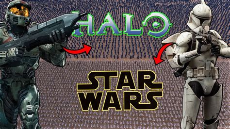 All Star Wars Armies Vs All Halo Armies Ultimate Epic Battle