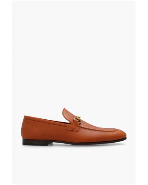 Gucci Jordaan Leather Loafers In Brown Lyst