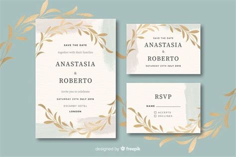 That's why making your own diy wedding invitations using templates is a smart way to save money. Download Watercolor Wedding Stationery Template Collection ...