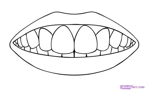 Child smiling and showing teeth image vector. How to Draw Teeth, Step by Step, Mouth, People, FREE ...