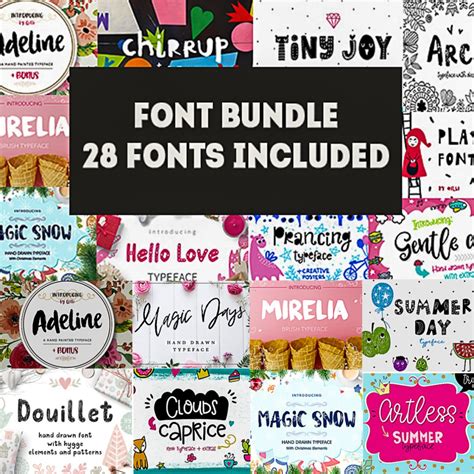 28 Cool Fonts With Extras Collection Free Download