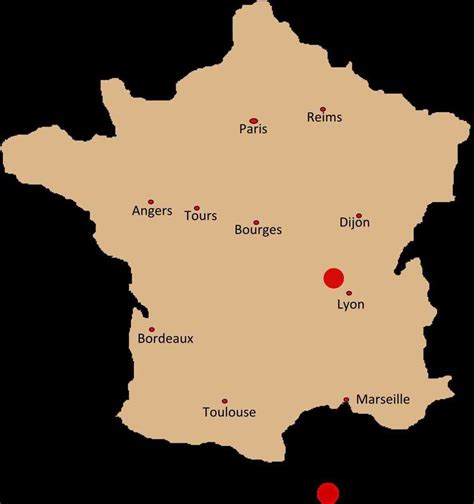 on map a of there is separate list in each city a lyon france on map of there is separate list 