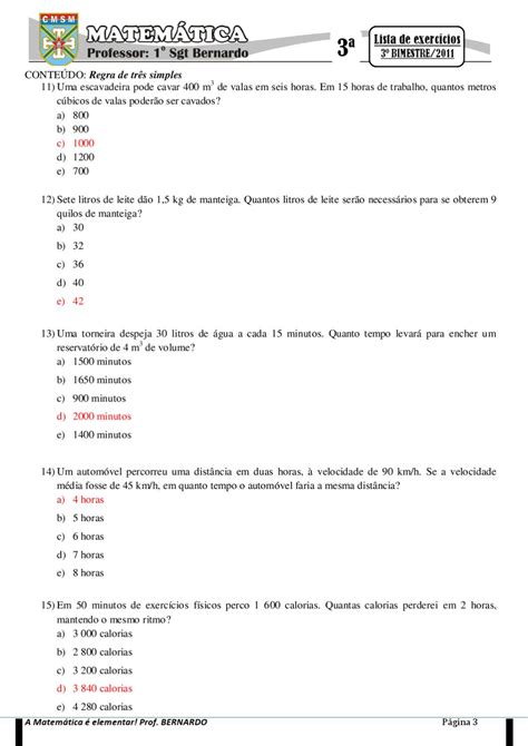 Atividades Sobre Grandezas Diretamente E Inversamente Proporcionais