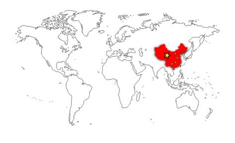 China In The World Map Us States Map