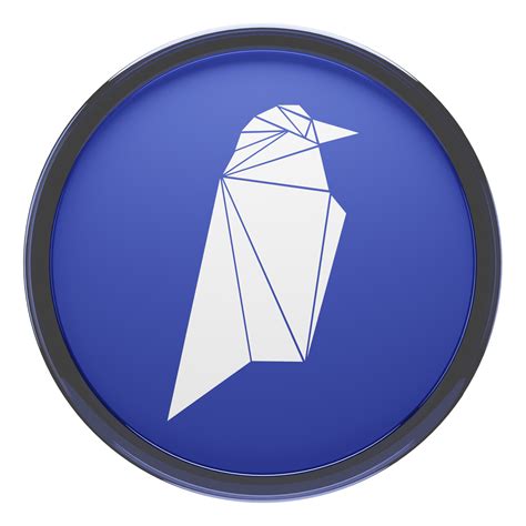 Ravencoin Rvn Glass Crypto Coin 3d Illustration 24093264 Png
