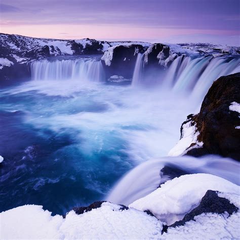 Wallpapers Hd Godafoss Waterfall Iceland