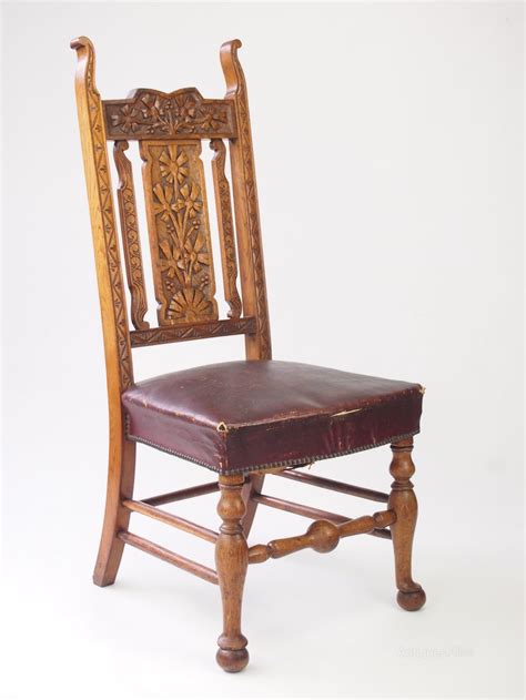 Wooden chair chair old wooden chairs beach chair umbrella chair design high back chairs dinning chairs chairs for sale chaise lounge chair. Antique Carved Oak High Back Chair Hall Chair - Antiques Atlas