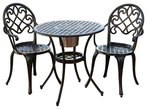 Check spelling or type a new query. Palermo Cast Aluminum Bistro Set - Traditional - Outdoor ...