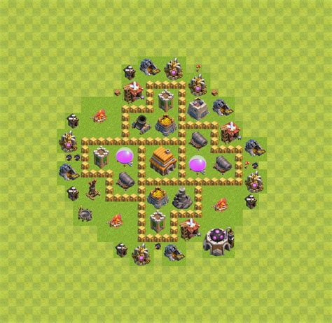 Trophy Defense Base Th5 Clash Of Clans Town Hall Level 5 Base 29