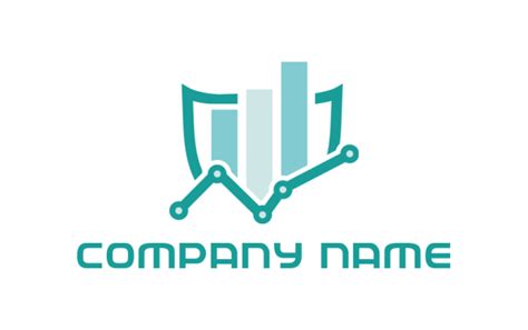 Growth In Bar Graph For Stock Market Logo Template By