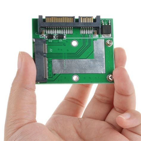 Mini Pcie Msata Ssd To Sata Adapter Converter Card Module Blue