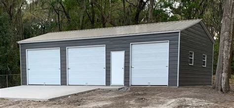 20x50 Vertical Roof Metal Garage Alans Factory Outlet