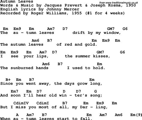 Table of contents elementary songs about apples preschool leaf songs elementary songs about apples. Autumn Leaves (song)