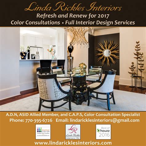 Ad Design For Interior Designer Linda Rickles For The Aha Connection