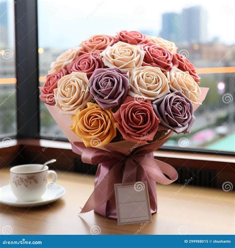 A Bouquet of Roses in Different Color for the Loved Ones during