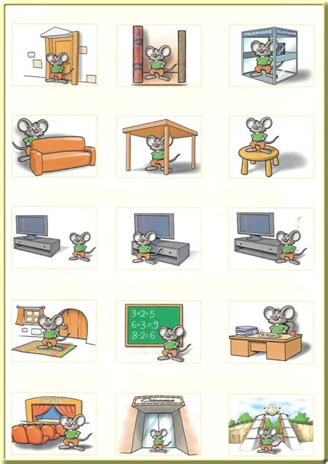Prepositions Of Place Exercises With Pictures Google Search Hojas