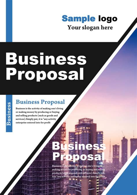 9printable Business Proposal Cover Page Design Templates