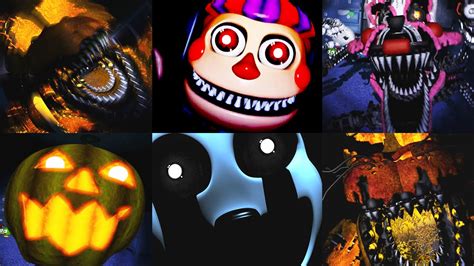 Five Nights At Freddys 4 Halloween Edition All Jumpscares Funny