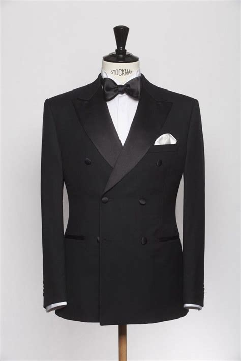 Black Double Breasted Dinner Suit Formal Suit Black Tie Tuxedo